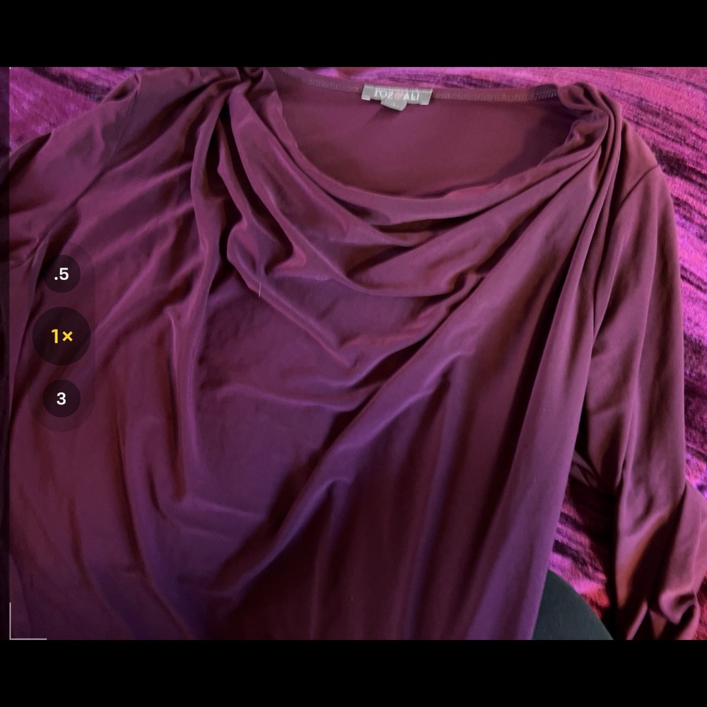 Roz and Ali size large waterfall neckline blouse